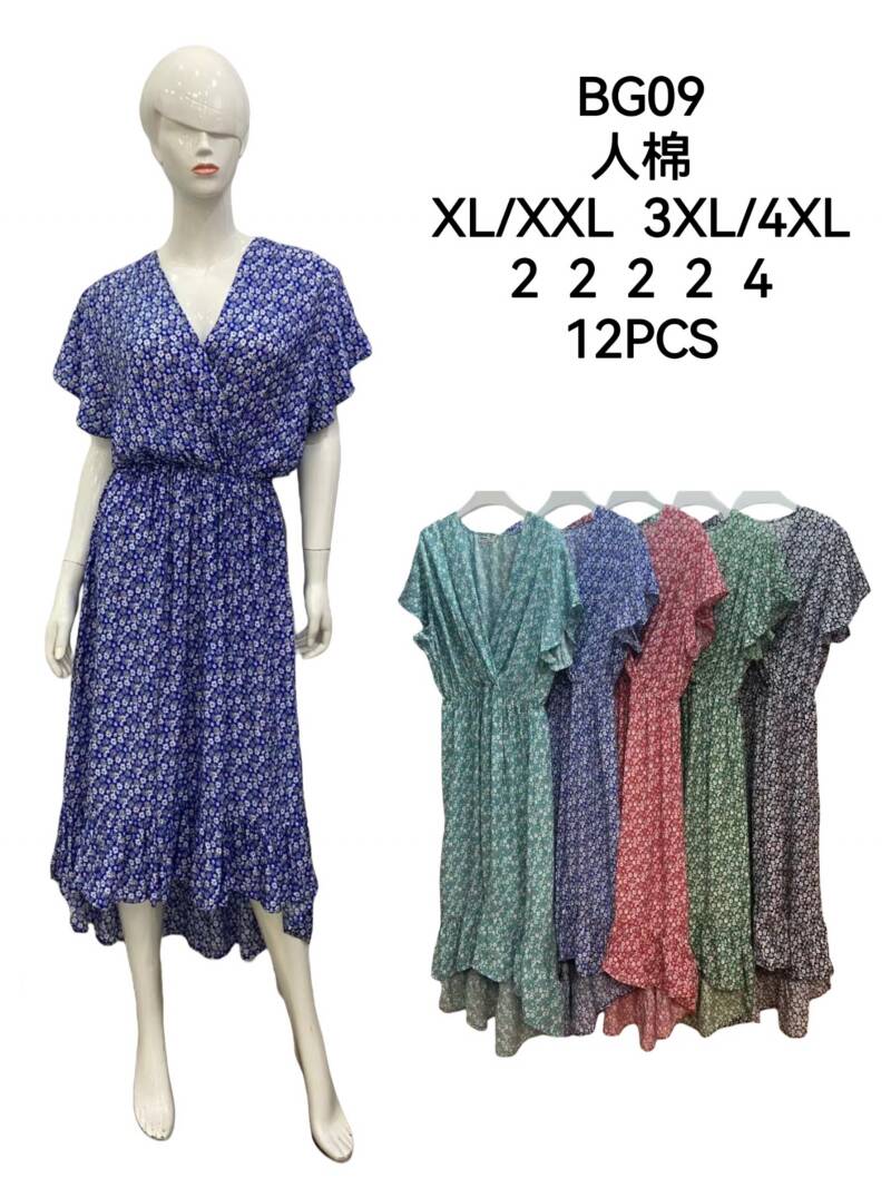 Sukienki damskie Roz M/L-XL-2XL, Mix kolor Paczka 12 szt